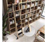 Genérico Rieles de Tubo Redondo para Escalera de Biblioteca Deslizante - Kit de herrajes para Escalera de Biblioteca con Ruedas, rieles móviles con Ruedas, Deslizamiento silencioso y Suave,