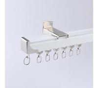 Genérico Rieles para Cortinas De 0.7-6.0m, Pista De Cortina De Montaje En Techo O Pared para Dividir Espacios, Rieles Resistentes De Aluminio para Privacidad Sala Dormitorio(White-B,85cm/2.8ft)