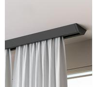 Genérico Rieles para Cortinas Resistentes de Doble Fila para Techo, Sistema silencioso, Juego de rieles para Cortinas de Techo con Ganchos enrollables, rieles deslizantes silenciosos para Dormitorio,