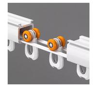Genérico Rieles para Cortinas Resistentes de Doble Fila para Techo, Sistema silencioso, riel para Cortinas Resistente para Techo, riel de Aluminio Blanco de 3,5 m para Ventanas saledizas y Puertas co