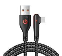 Genérico Right Angle Cable - USB C Right Cables - Braideds Uord | Laptop Charger Type Cords, 90 Degree Charging Cablle For Laptops, Phones & Devices, Durable Nylon High Speed Data