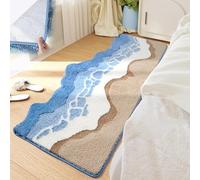 Genérico Rileygrove Breezy Weave Bath Rug, 3D Ocean Wave Tufted Carpet, Ocean Design Bath Mat. Cute Coastal Beach Themed Bath Mats for Bathroom Bedroom (#3,19.7 * 47.2 in/50 * 120cm)