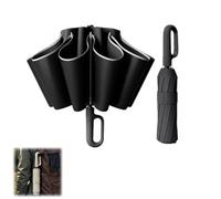 Genérico Ring Automatic Buckle Umbrella, Folding Sun Automatic Umbrella for Both Rain and Sunshine, Portable Compact Travel Umbrellas, for Daily or Travel (Black)