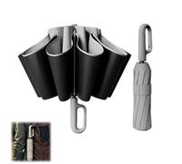 Genérico Ring Automatic Buckle Umbrella, Folding Sun Automatic Umbrella for Both Rain and Sunshine, Portable Compact Travel Umbrellas, for Daily or Travel (Grey)