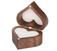 Genérico Ring Box Case - Heart Jewelry Holder for Proposal | Elegant Velvet Design with Secure Closure, Engagement Wedding Celebration Gift, Christmas Valentine Accessory for Women Girlfriend