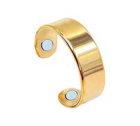 Genérico Rings for Women Women's MagnOpenCuff Ring Natural Menopause Solution Comfortable Adjustable Jewelry for Weddings Parties Special Occasions (Gold)