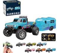 Genérico RipRush Mini Monster 1:64 Off-Road LED Alloy Racer, 3-Speed Modes, 360° Flip Rip Rush Alloy Racer with LED Lights, 2.4GHz Racing System, Speed/Steering Adjustable (B)
