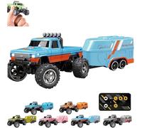 Genérico Riprush Mini Monster 1:64 Off-Road LED Alloy Racer, 3-Speed Modes, 360° Flip Rip Rush Alloy Racer with LED Lights, Unleash Adventure, Build Skills (Type B)