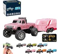 Genérico RipRush Mini Monster 1:64 Off-Road LED Alloy Racer, 3-Speed Modes, 360° Flip Rip Rush Alloy Racer with LED Lights, 2.4GHz Racing System, Speed/Steering Adjustable (F)