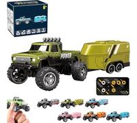 Genérico RipRush Mini Monster 1:64 Off-Road LED Alloy Racer, 3-Speed Modes, 360° Flip Rip Rush Alloy Racer with LED Lights, 2.4GHz Racing System, Speed/Steering Adjustable (D)