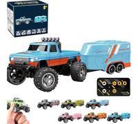 Genérico RipRush Mini Monster 1:64 Off-Road LED Alloy Racer, 3-Speed Modes, 360° Flip Rip Rush Alloy Racer with LED Lights, 2.4GHz Racing System, Speed/Steering Adjustable (E)