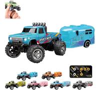 Genérico Riprush Mini Monster 1:64 Off-Road LED Alloy Racer, 3-Speed Modes, 360° Flip Rip Rush Alloy Racer with LED Lights, Unleash Adventure, Build Skills (Type F)