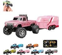 Genérico Riprush Mini Monster 1:64 Off-Road LED Alloy Racer, 3-Speed Modes, 360° Flip Rip Rush Alloy Racer with LED Lights, Unleash Adventure, Build Skills (Type C)