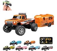Genérico Riprush Mini Monster 1:64 Off-Road LED Alloy Racer, 3-Speed Modes, 360° Flip Rip Rush Alloy Racer with LED Lights, Unleash Adventure, Build Skills (Type E)