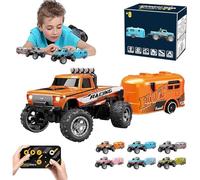 Genérico Riprush Mini Monster 1:64 Off-Road LED Alloy Racer,360° Flip Rip Rush Alloy Racer with LED Lights,3-Speed Modes,Built for Stunts,Made to Flex,Unleash Adventure (Orange)