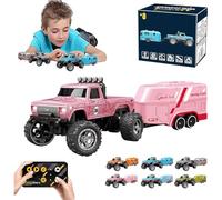 Genérico Riprush Mini Monster 1:64 Off-Road LED Alloy Racer,360° Flip Rip Rush Alloy Racer with LED Lights,3-Speed Modes,Built for Stunts,Made to Flex,Unleash Adventure (Pink)