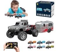 Genérico Riprush Mini Monster 1:64 Off-Road LED Alloy Racer,360° Flip Rip Rush Alloy Racer with LED Lights,3-Speed Modes,Built for Stunts,Made to Flex,Unleash Adventure (Black)