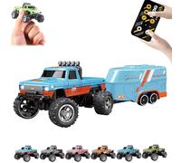 Genérico Riprush Mini Monster 1/64, Off-Road LED Alloy Racer, with LED Lights, 3-Speed Modes, 2.4GHz Racing System, for Ages 14+ Hobbyists and Collector (Blue-1)