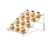 Genérico Risers Display Stands - 8.27 Inches Tiered Showcase Rack | Transparent Pp - 230g Four Layer Detachable Ladder Design Ideal For Displaying Jewellery Cupcakes Cosmetics And Small Home