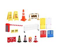 Genérico Road Sign Toy, Traffic Cone Playset, Kids Traffic Road Signs, Educational Traffic Toy, 17x Traffic Cone Crosswalk Signal Toys, Traffic Road Signs Educational Playset For Boys, Girls