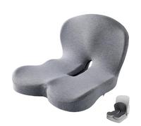 Genérico Roadspine - Tailbone & Lower Back Pain Relief Cushion,Roadspine Cushion,Non Slip Memory Foam Seat Skin with Back Suppor for Car Truck Long Driving (Grey)