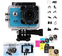 Genérico Roamix Vision 4k Action Camera, Roamix Vision+ 4k, HD Waterproof Sports CAM, with Wi-Fi, 140° Wide-Angle Lens (Blue,32g)