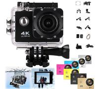 Genérico Roamix Vision 4k Action Camera, Roamix Vision+ 4k, HD Waterproof Sports CAM, with Wi-Fi, 140° Wide-Angle Lens (Black,64g)