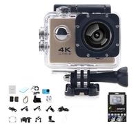 Genérico Roamix Vision 4k Action Camera, Roamix Vision 4k, Outdoor Waterproof Sports Cameras, Ultra Wide Angle WiFi Camcorder, Record Every Moment of Life (Gold,No Memory)