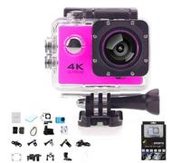 Genérico Roamix Vision 4k Action Camera, Roamix Vision 4k, Outdoor Waterproof Sports Cameras, Ultra Wide Angle WiFi Camcorder, Record Every Moment of Life (Pink,No Memory)