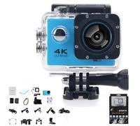 Genérico Roamix Vision 4k Action Camera, Roamix Vision 4k, Outdoor Waterproof Sports Cameras, Ultra Wide Angle WiFi Camcorder, Record Every Moment of Life (Blue,No Memory)