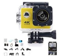 Genérico Roamix Vision 4k Action Camera, Roamix Vision 4k, Outdoor Waterproof Sports Cameras, Ultra Wide Angle WiFi Camcorder, Record Every Moment of Life (Yellow,No Memory)