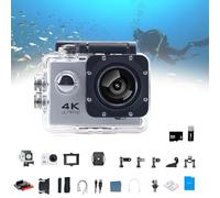 Genérico Roamix Vision+ 4K, Roamix Vision 4K Action Camera, 2025 New HD Waterproof Outdoor Underwater Camera, Suitable for Diving, Skiing, Cycling (Silver Gray)