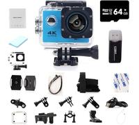 Genérico Roamix Vision 4k,Roamix Vision 4k Action Camera,HD Waterproof Sports CAM,with Wi-Fi,140° Wide-Angle Lens (Blue)