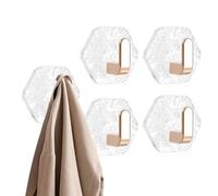 Genérico Robe Hook, 5X Bathroom Towel Holder Wall Hooks, 2.52x2.28 Inches, No-Drill Robe Racks for RV, Apartment, Living Dorm, Kitchen, Poolside Storage, Space-Saving Solution