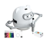 Genérico Robot de Dibujo, Juguete de Pintura Educativo Inteligente Interactivo con Voz, Robot de Dibujo mágico con 100 Tarjetas de Palabras de Aprendizaje y 12 marcadores para niños de 3 a 10 años