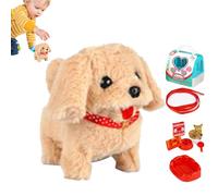 Genérico Robot Dog - Realistic Interactive Robot Puppy That Acts Like a Real Pet, Electronic Plush Toy with Walking, Barking, Tail Wagging Features for Kids and Adults, Soft Plush Brown, 12 Inches