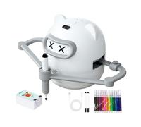 Genérico Robot Drawing Machine For Kids - Educational Learning Toy For Creativity | ABS Material with 100 Cards and 12 Markers Feature, Supporting Art Exploration Playroom Activities Birthday