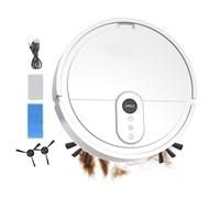 Genérico Robot Vacuum - 7.87 Inch Mini 3 In 1 Sweep Mop Vacuum | Rechargeable Car Floor Cleaning Robot | Smart Compact Vac For Pet Hair Hard Floor. Abs, 370g, USB, 400mah, 2.17in.