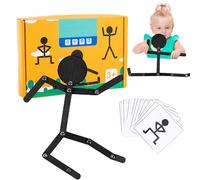 Genérico -Roboter - Einstellbare Holzroboter Für Kinder,Interaktives -Spielzeug Mit 24 Karten Und 48 Action-Reisespielzeugen, Roboter-Geschenken Für 3-8 Jahre Alte Und Mädchen