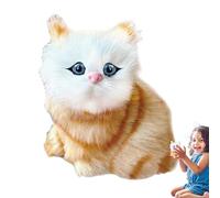 Generico robótico para mascotas - interactivo para gatos de peluche, robot maullido realista, compañeros animales electrónicos, de terciopelo en movimiento | Regalo creat