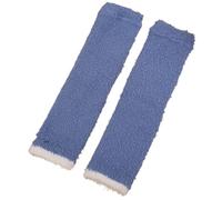 Genérico Rodilleras Calcetines largos de lana Coral for mujer, medias cálidas y gruesas hasta el muslo, calentador piernas, calcetín alto for dormir en casa, invierno(Blue)