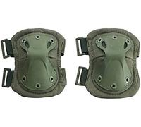 Genérico Rodilleras tácticas verdes para airsoft ajustables con clip y tela de gancho a cualquier tamaño. Protecciones para deportes al aire libre, tácticas, militares, airsoft y paintball