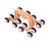 Genérico Rodillo Aleatorio Silicona Masaje Madera Masajeador Corporal de Portátil Completo, Práctico y Ligero Color para Cuerpo para Uso en Casa y Viaje Color Aleatorio