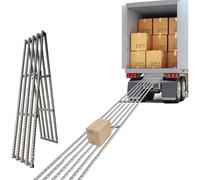 Genérico Rodillo transportador Industrial Plegable - Polea de Descarga de 30 cm para almacén y Remolque de camión, Cinta transportadora de Rodillos de Acero Inoxidable de Alta Resistencia, guías sin