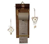 Genérico Rolled Note Paper Dispenser, Vintage Notepad Holder, Wall-Mounted Hangable Design, Decorative Message Board for Sketching and Lists, Home, Wall Decor, Restaurant, 12.6x4.72x1.18 inches
