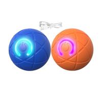 Genérico Rolling Ball Dog Toy | USB Interactive Dog Ball Toy | Rechargeable Dog Interactive Toys Dog Ball with LED Light, Automatic Moving Dog Toy Ball for Indoor Play