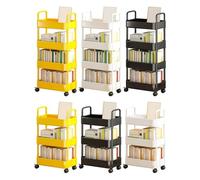Genérico Rolling Cart - 3 Tier Storage Trolley, Smooth Wheels Mobile Organizer Rack, Strong Frame Utility Shelf with Handle Easy Moving Organizer Solution For Kitchen Living Room Workplace Home Use