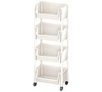 Genérico Rolling Cart Organizer, Multitier Book Carts, 11.61x7.68inwheel Mobile Storage, Spacious Authentic Design, Smooth Rolling Wheels for Study Room Classroom Small Spaces