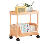 Genérico Rolling Carts - Movable Bookshelf Cart | Book Storage Rack | Rolling Book Cart | Storage Rack Wheels | Bookcase Rolling Book Storage Rack for Document, DVD, Cosmetics, Kitchen, Bedroom