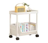 Genérico Rolling Carts - Movable Bookshelf Cart | Book Storage Rack | Rolling Book Cart | Storage Rack Wheels | Bookcase Rolling Book Storage Rack for Document, DVD, Cosmetics, Kitchen, Bedroom